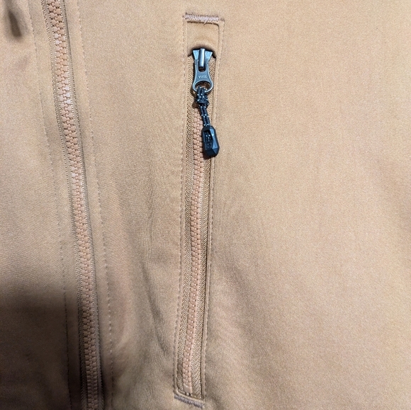 Swiss Tech Brown Performance Jacket with Water-Resistant Fabric and High Collar - Picture 5 of 9